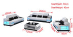 Celsius Modern Leather Sofa Set