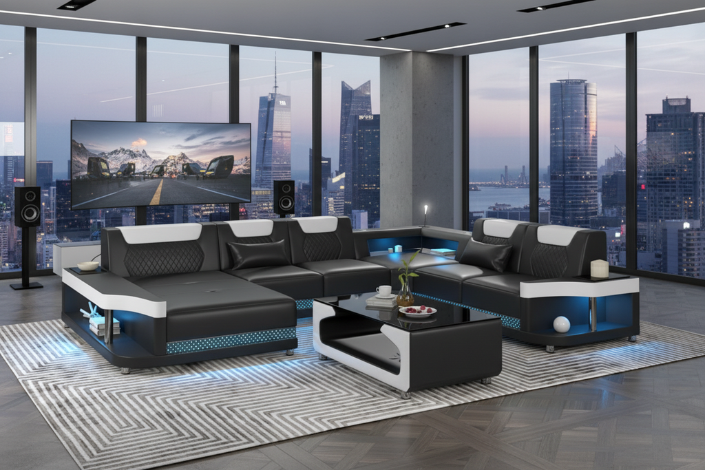 NEXA U-Shape Sectional Sofa - Luxury Penthouse