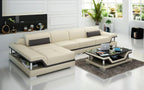 Taliya Small Modern Leather Sectional