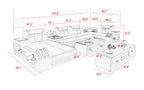Omont Smart Sectional Sofa with Built-in Bluetooth Speaker & LED Lights | Future Living System